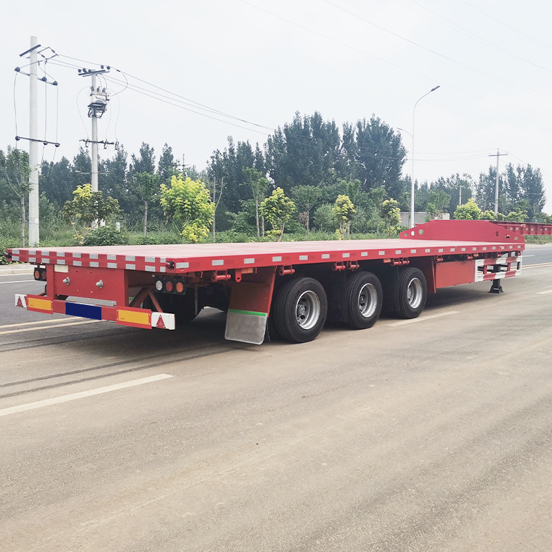 3&4 Axles Low Bed Flatbed Semi-trailer